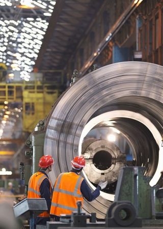 Man at work in the steel industry